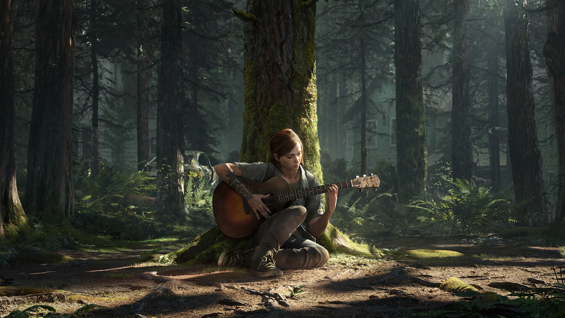 Ellie Williams The Last of Us Part II chitarra casa vuota identità perduta