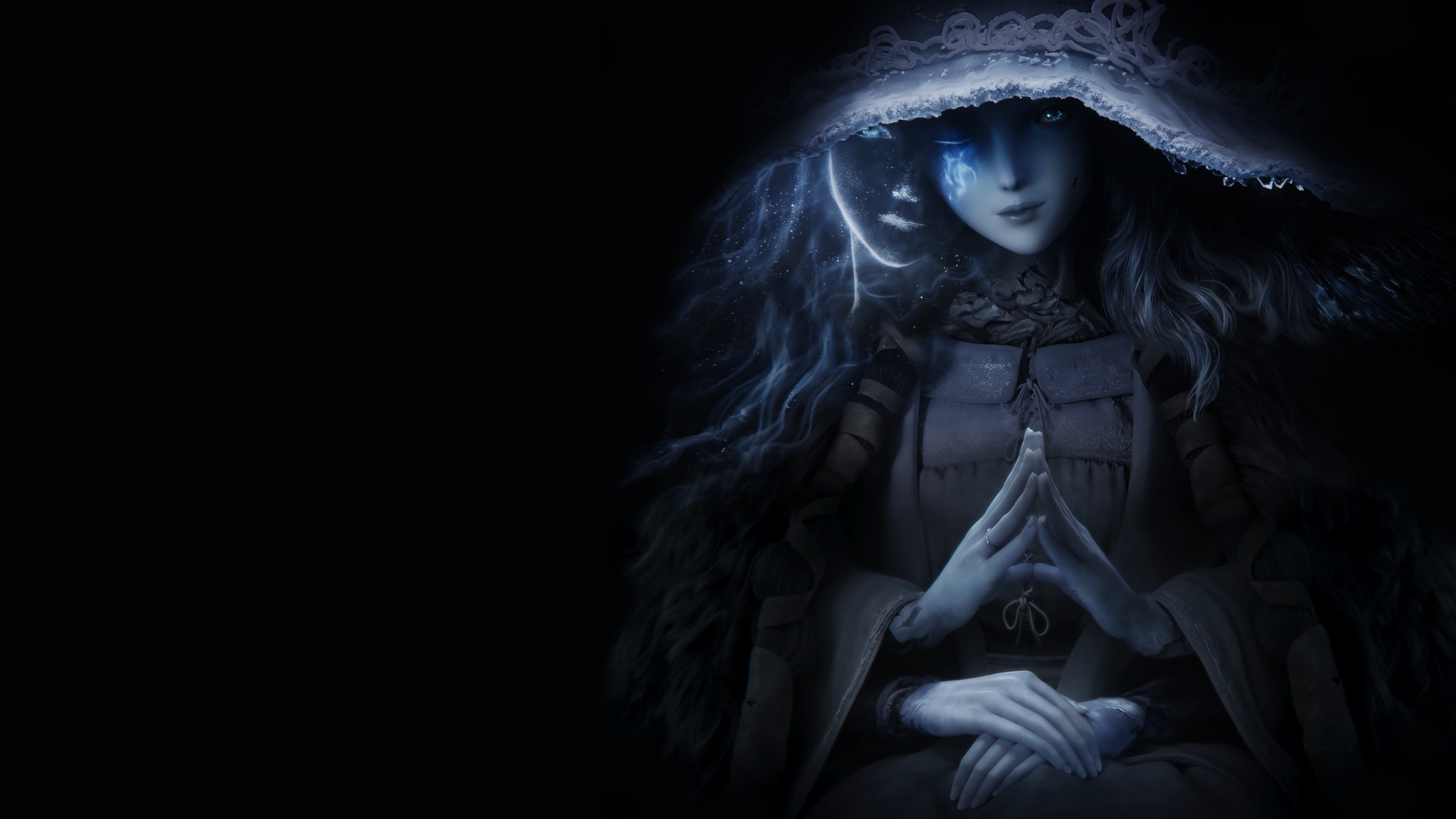 Ranni la Strega di Elden Ring, personaggio dalla forma di bambola con quattro braccia e cappello da strega