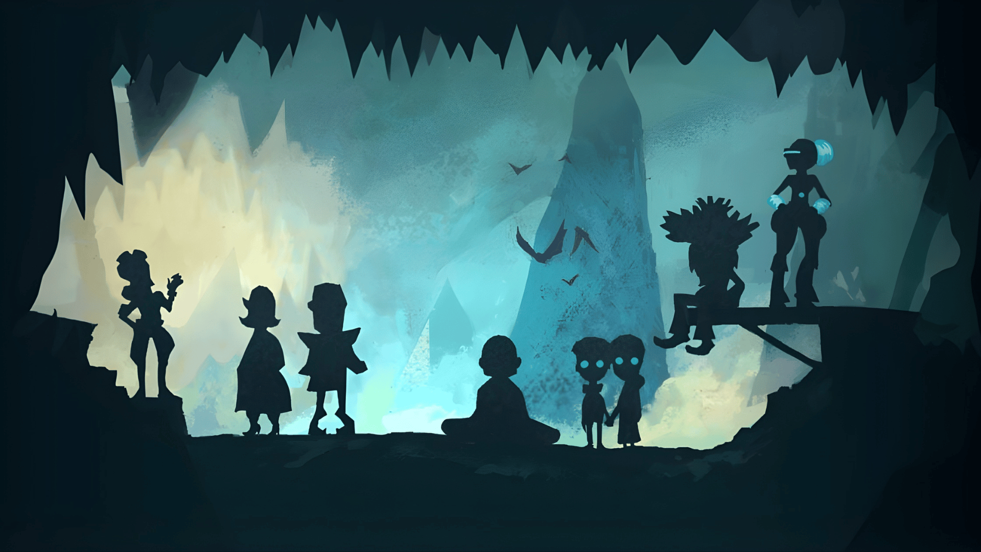 Immagine dal gioco The Cave di Ron Gilbert e Double Fine Productions, avventura puzzle-platform dove scegli tre personaggi tra sette peccatori