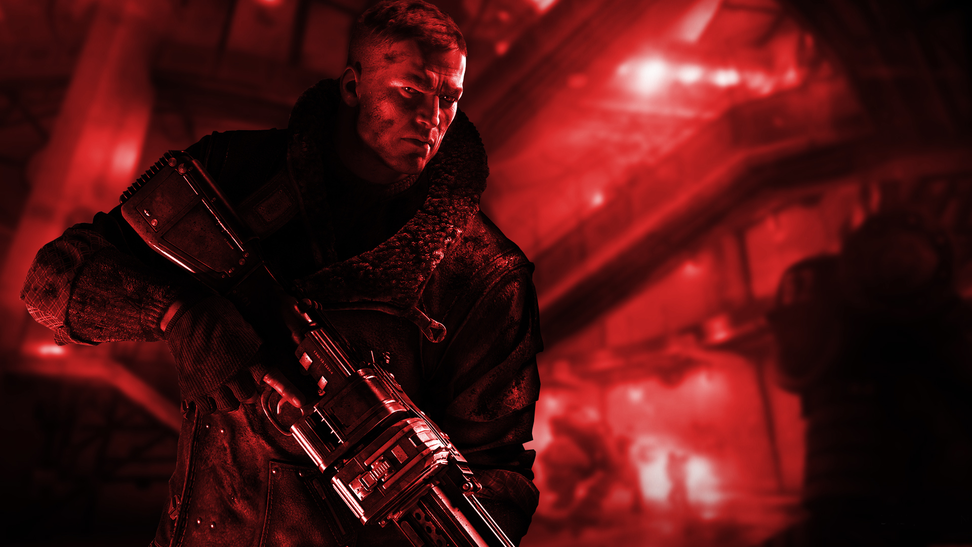 William B.J. Blazkowicz protagonista della trilogia Wolfenstein di MachineGames combatte i nazisti
