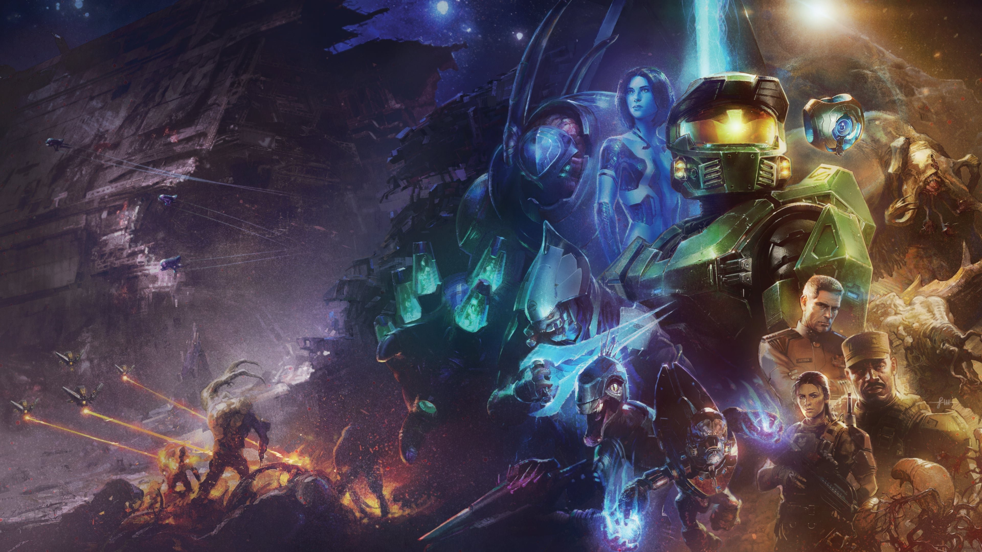 Master Chief in combattimento contro i Covenant in Halo Campaign Evolved, remake sviluppato da Halo Studios su Unreal Engine 5