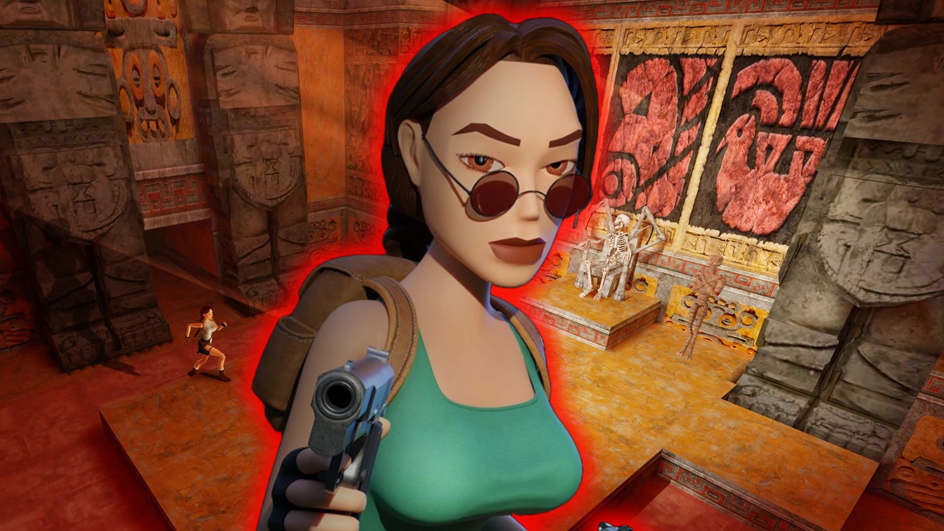 Lara Croft in Tomb Raider I-III Remastered, Aspyr e Crystal Dynamics 2024, dal gioco originale di Core Design del 1996